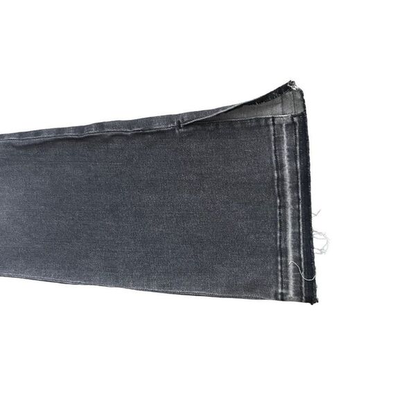 Express High Waisted Gray Side Slit Raw Released Hem Flare stretch Jeans size 10 - Picture 5 of 7